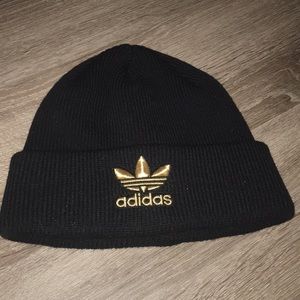 Black and gold Adidas beanie!